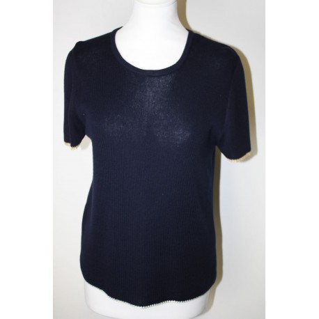 Pull en laine bleu marine