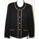 veste en laine noire et beige 4