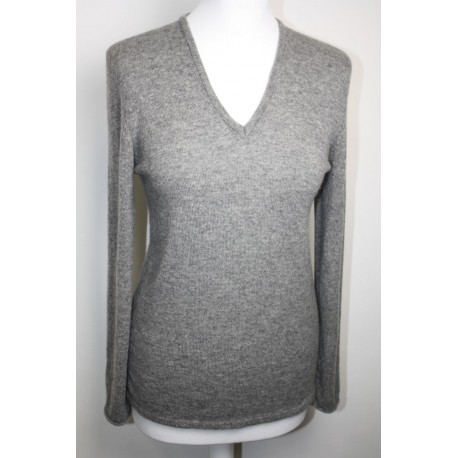 Pull en cachemire gris