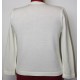 Veste en maille coloris blanc rayée marine
