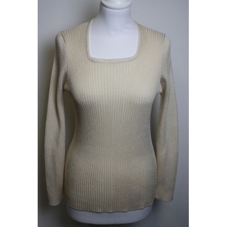 Pull en coton et viscose maille chaussette