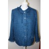 veste en tissus coloris bleu