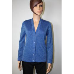 Bolero en lame bleu roy