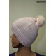 Bonnet en lamé coloris rose