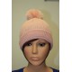 Bonnet en lamé coloris rose 2472