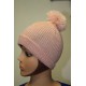 Bonnet en lamé coloris rose 2472