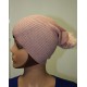 Bonnet en lamé coloris rose 2472