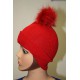 Bonnet en lamé coloris rouge