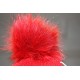 Bonnet en lamé coloris rouge