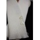 Cache-cou en laine coloris blanc
