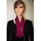 Cache-cou en laine coloris framboise