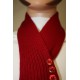 Cache-cou en laine coloris rouge hermès