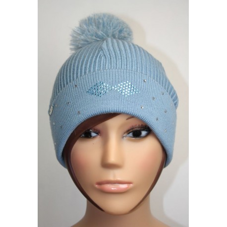 Bonnet en laine et strass - Losange 3