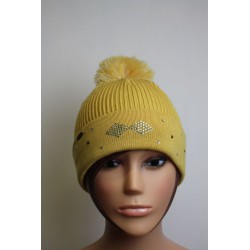 Bonnet en laine et strass - Losange 3