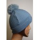 Bonnet en laine et strass - Fleur 1