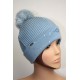 Bonnet en laine et strass - Losange bicolore