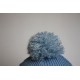 Bonnet en laine et strass - Losange bicolore